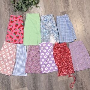 Bundle of SHEIN colorful and amazing Skirts (S/XS)